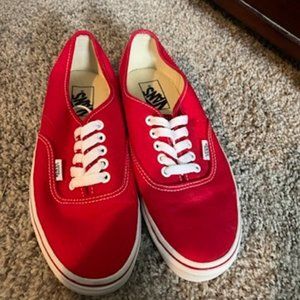 Red Vans Sneakers Size 8.5